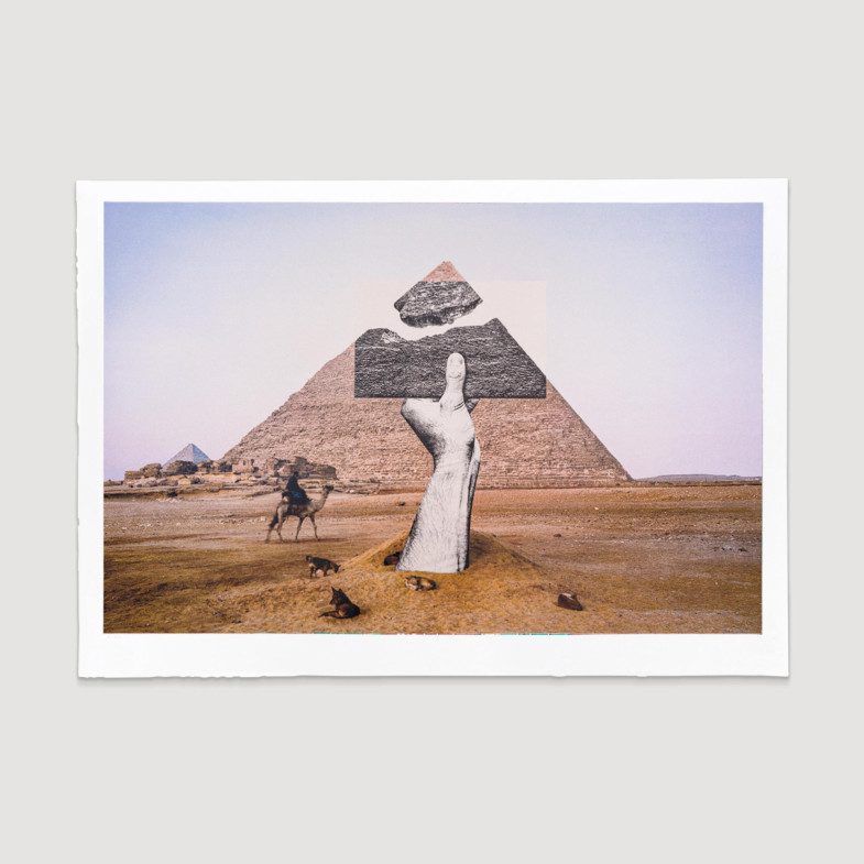 Trompe l'oeil Greetings from Giza, 21 octobre 2021, 6h01, Giza, Egypte, 2021
